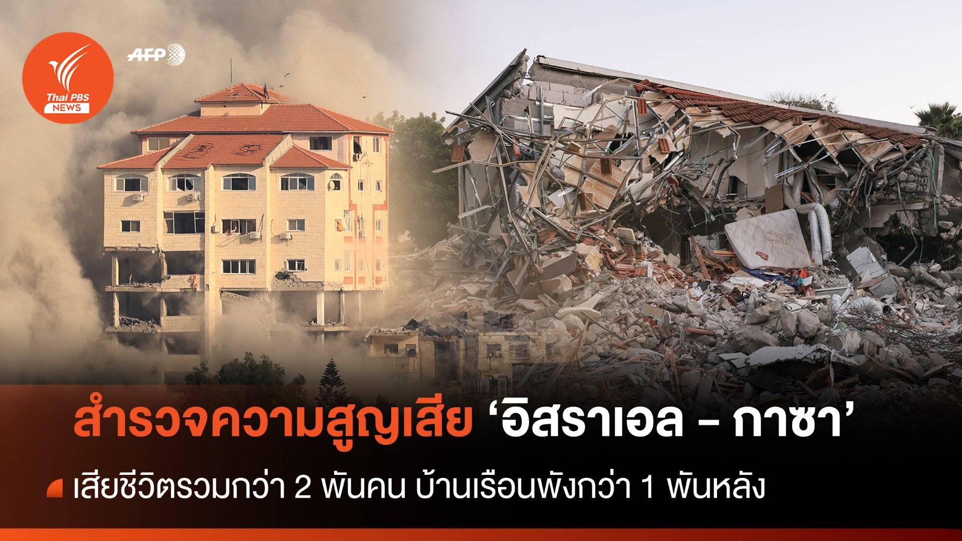 สำรวจความเสียหายพื้นที่ 'อิสราเอล - กาซา' หลังเหตุปะทะเกือบ 1 สัปดาห์