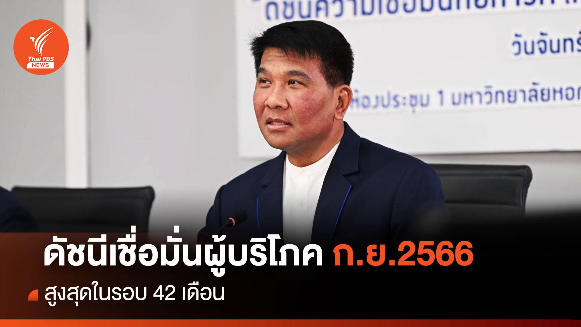ดัชนีเชื่อมั่นผู้บริโภคก.ย.2566 สูงสุดในรอบ 42 เดือน