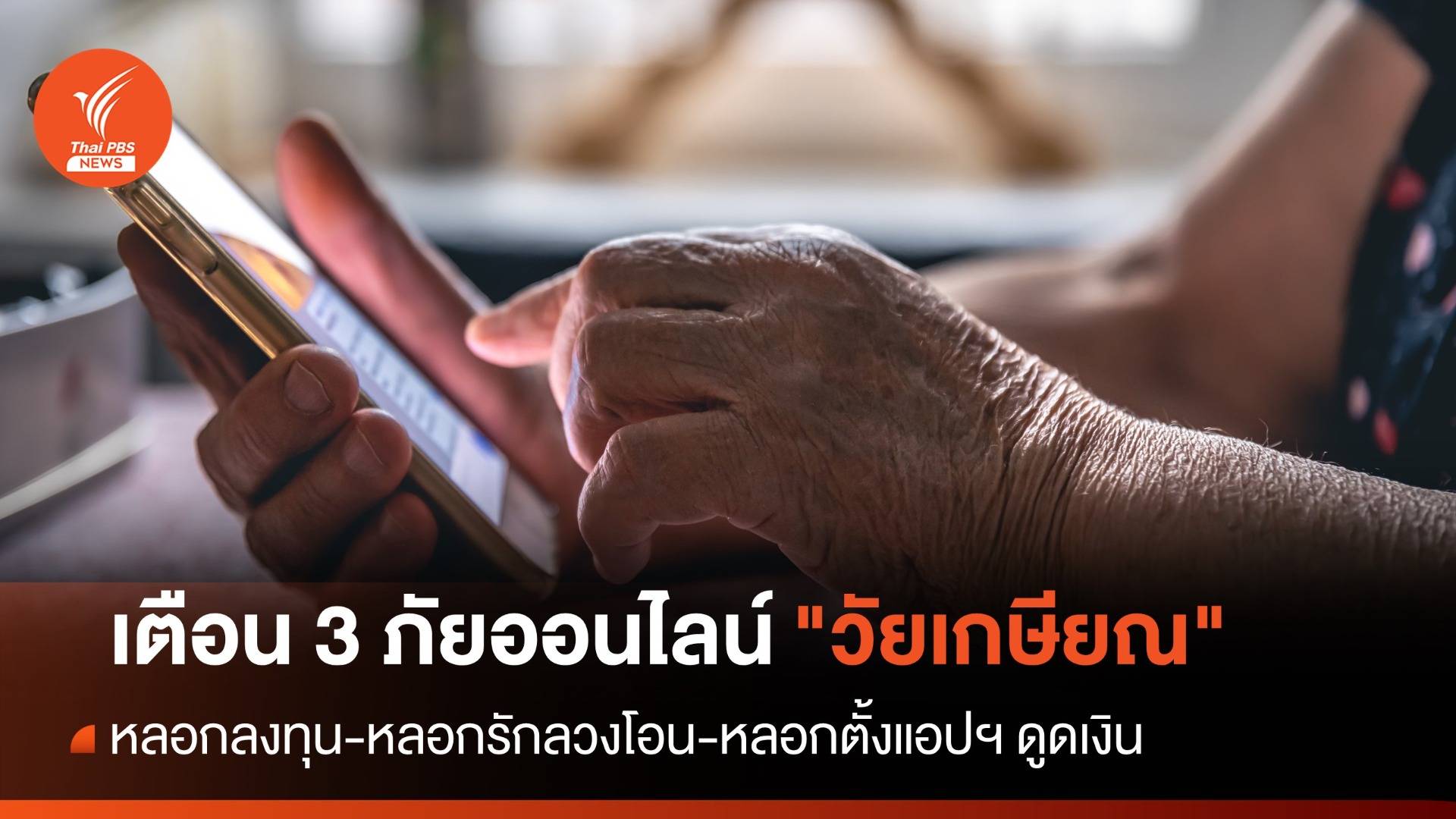 ตำรวจไซเบอร์ เตือน 3 ภัยออนไลน์ "วัยเกษียณ"