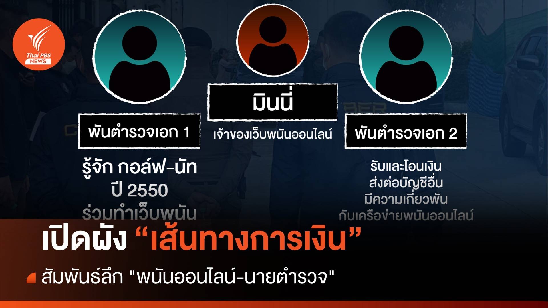 เปิดผังเส้นทางการเงิน สัมพันธ์ลึก "พนันออนไลน์-นายตำรวจ"