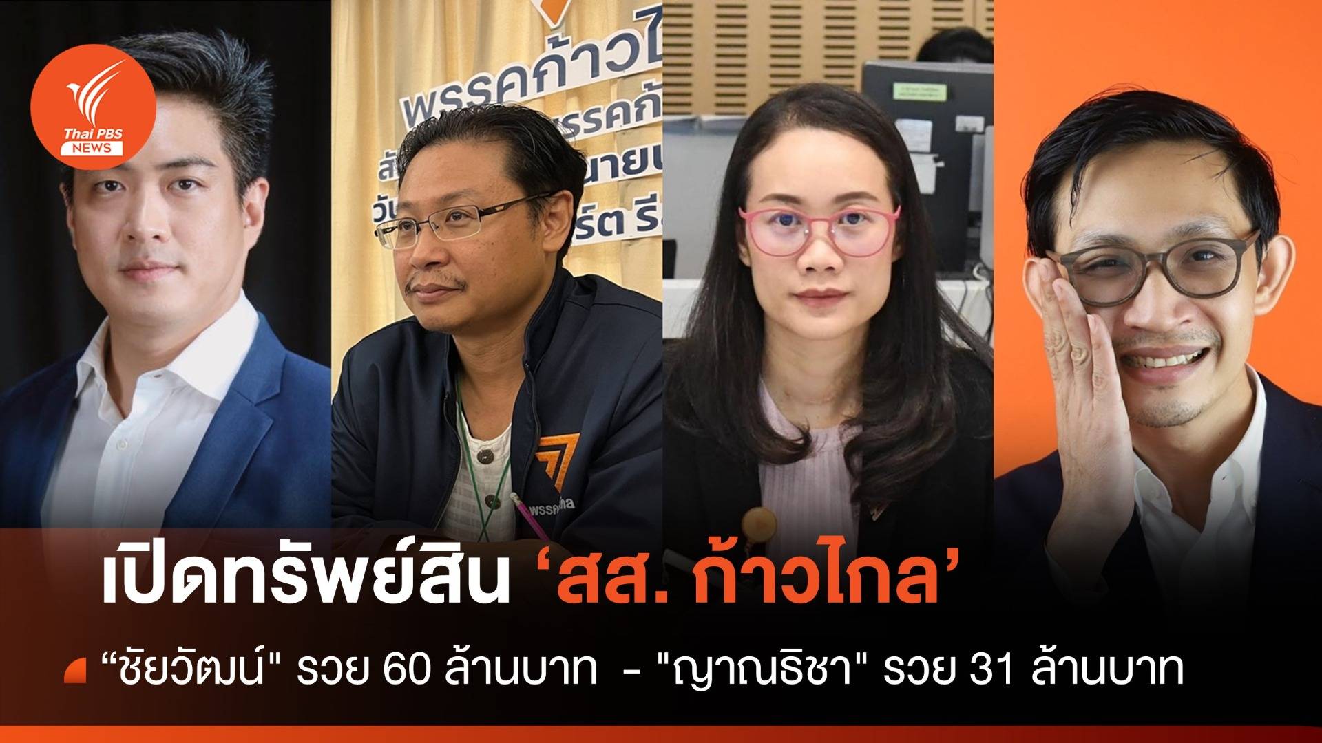 เปิดทรัพย์สิน สส. ก้าวไกล "ชัยวัฒน์" รวย 60 ล้านบาท