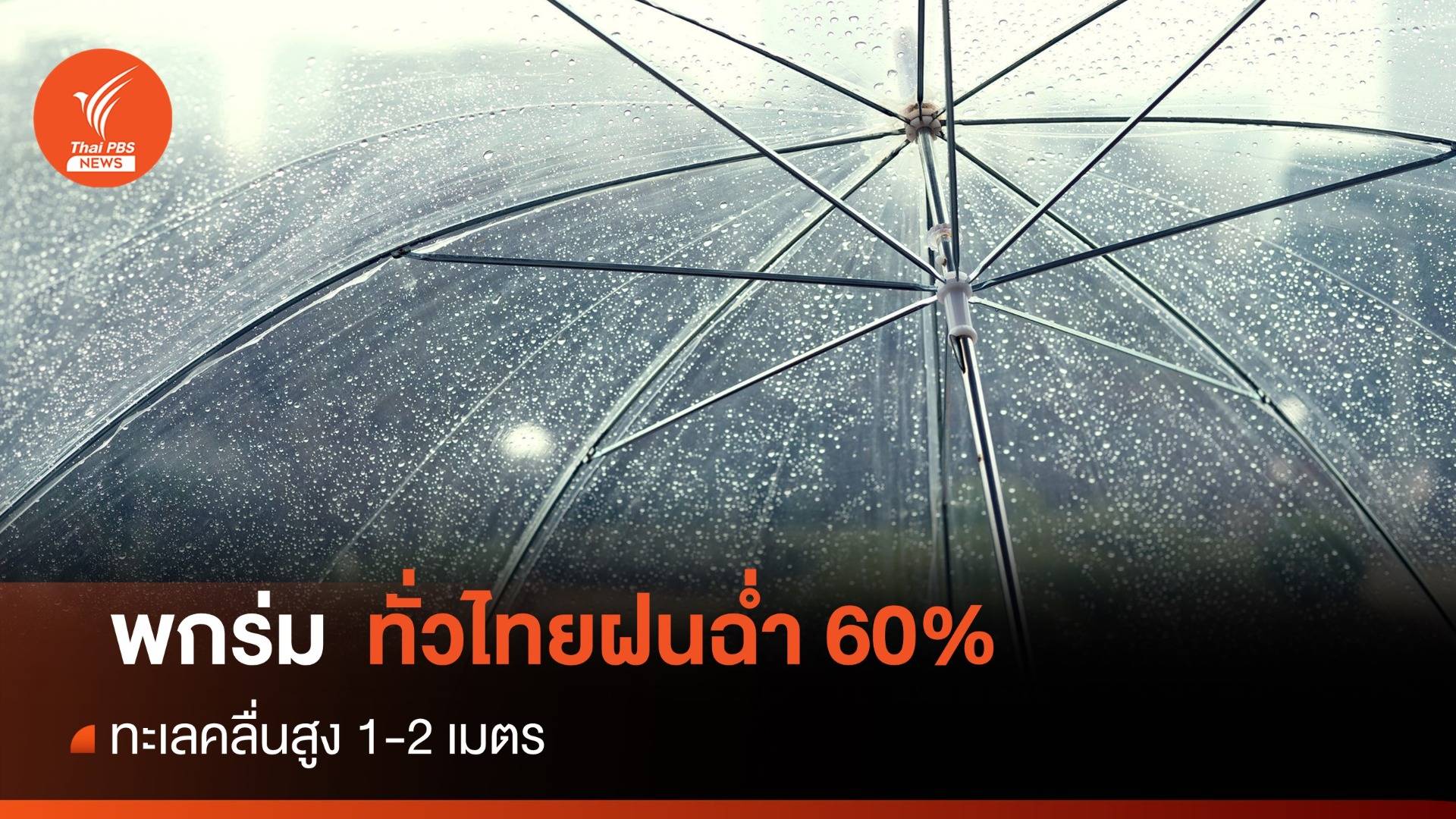 สภาพอากาศวันนี้ พกร่มด่วน เหนือ-ใต้-กทม.ฝนตก 60% ของพื้นที่