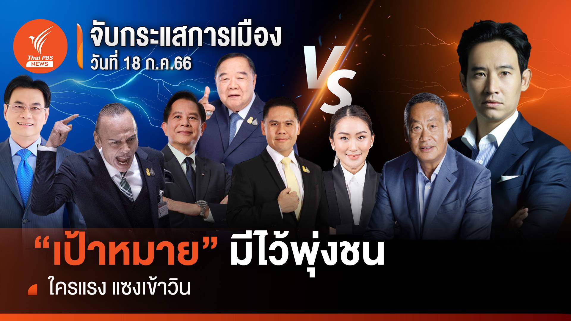 จับกระแสการเมือง : วันที่ 18 ก.ค.2566  “เป้าหมาย” มีไว้พุ่งชน ใครแรง แซงเข้าวิน