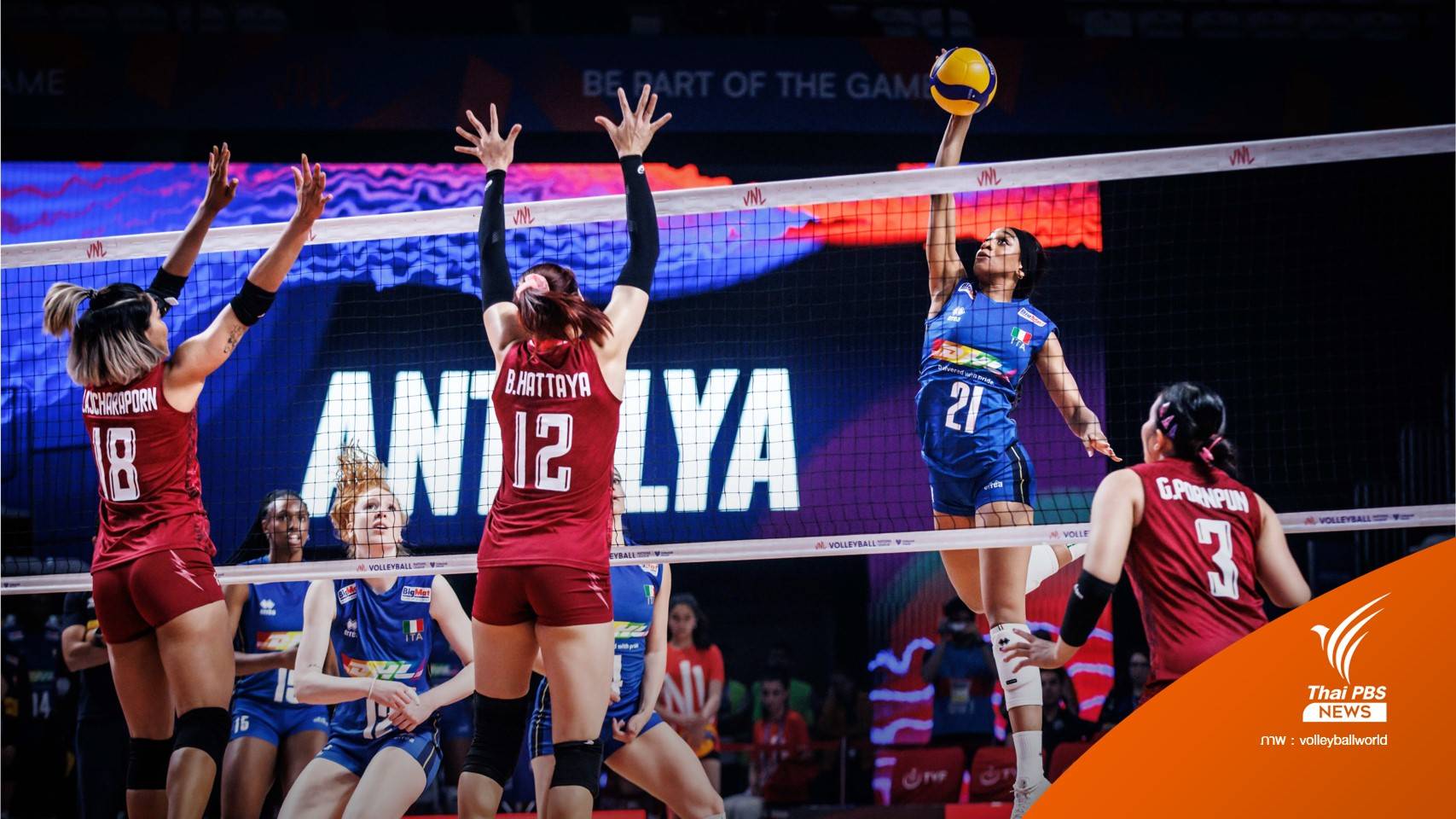 นักตบสาวไทยพ่ายอิตาลี 2-3 ศึกเนชันส์ลีก 2023