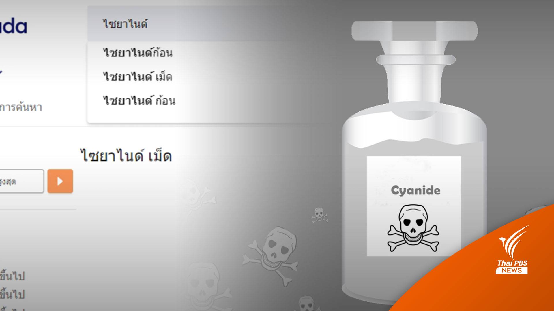 ไซยาไนด์? หาไม่ได้ในร้านขายยา-แต่ช่องโหว่ร้านค้าออนไลน์