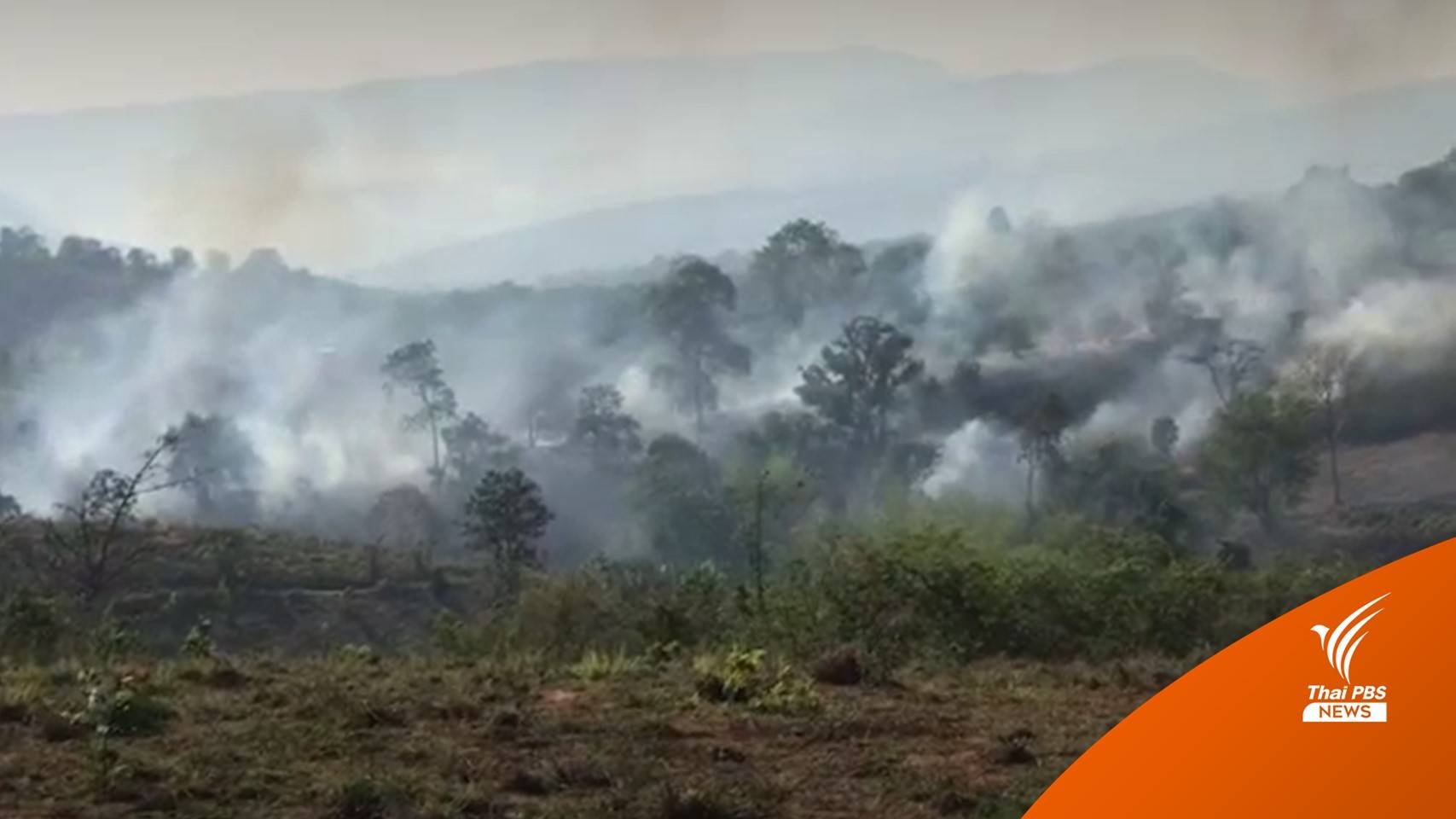 ไฟป่าอุทยานฯ ภูสวนทราย ลุกไหม้นับสิบจุด เร่งสกัด-ทำแนวกันไฟ