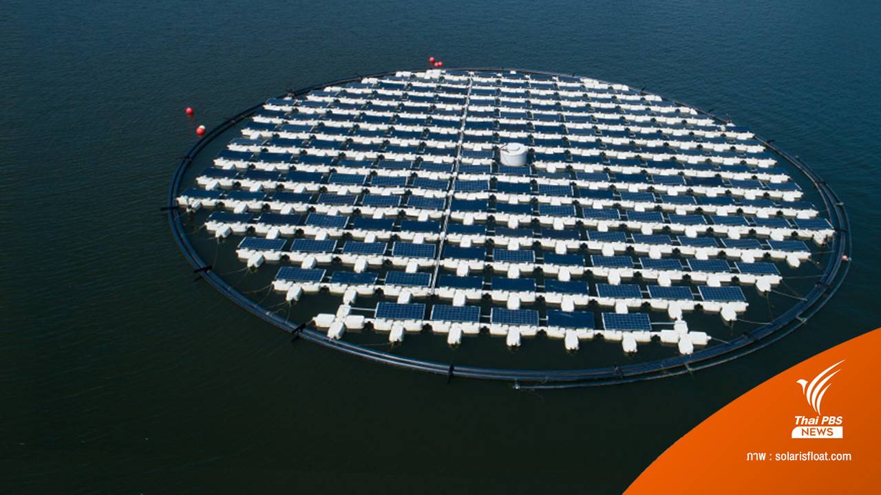 แผงโซลาร์เซลล์ลอยน้ำ เคลื่อนที่ตามการเคลื่อนไหวของดวงอาทิตย์