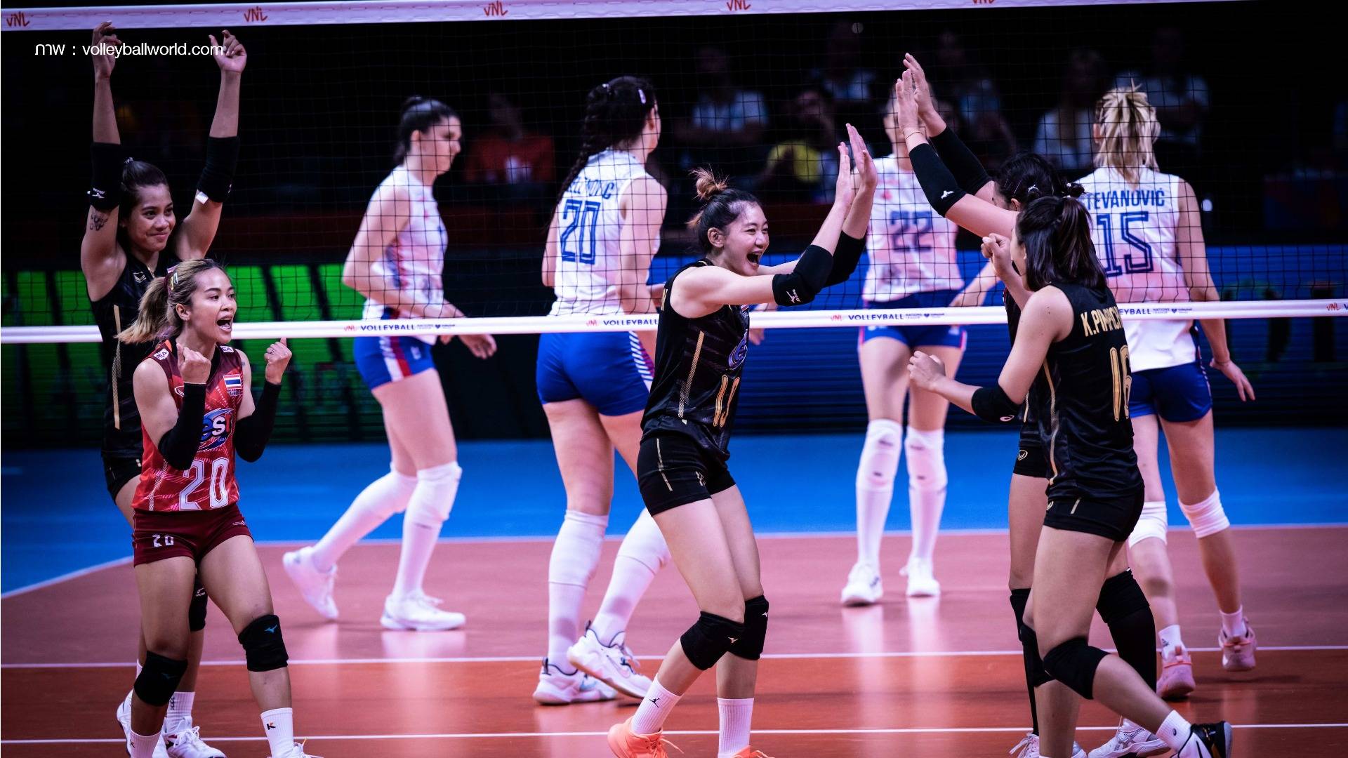 ฟอร์มเยี่ยม! "พิมพิชยา" ทำ 32 แต้ม วอลเลย์บอลหญิงไทยชนะเซอร์เบีย