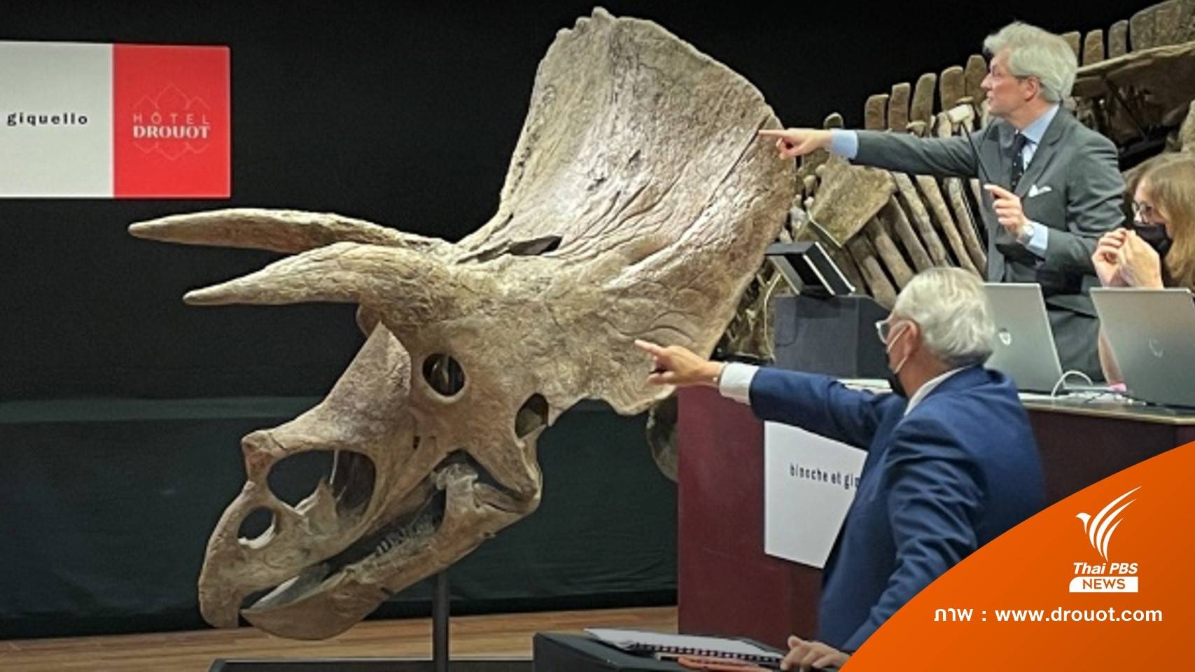 ขายแล้ว “ Big John” ไดโนเสาร์ไทรเซอราทอปส์ 258 ล้านบาท