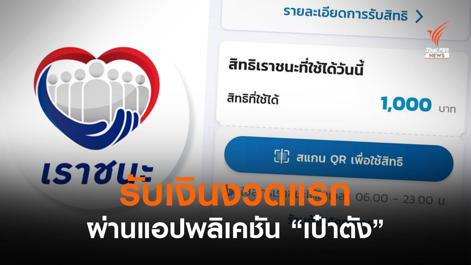 คลังโอนเงินให้ผู้รับสิทธิ "เราชนะ" งวดแรก 1,000 ผ่านแอปฯ เป๋าตัง