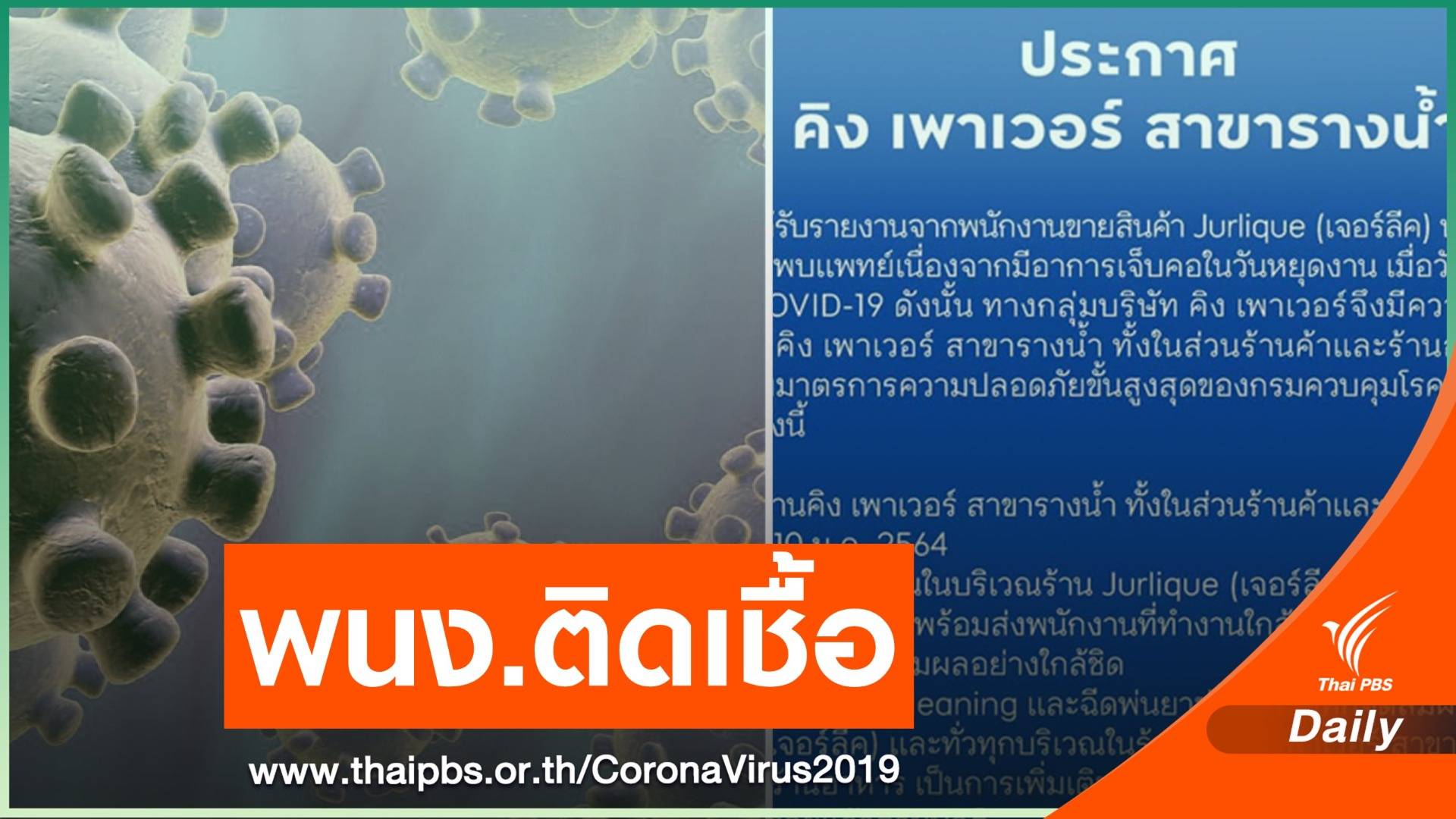 ปิด ”คิงเพาเวอร์ สาขารางน้ำ 3 วัน พบพนักงานป่วย COVID-19