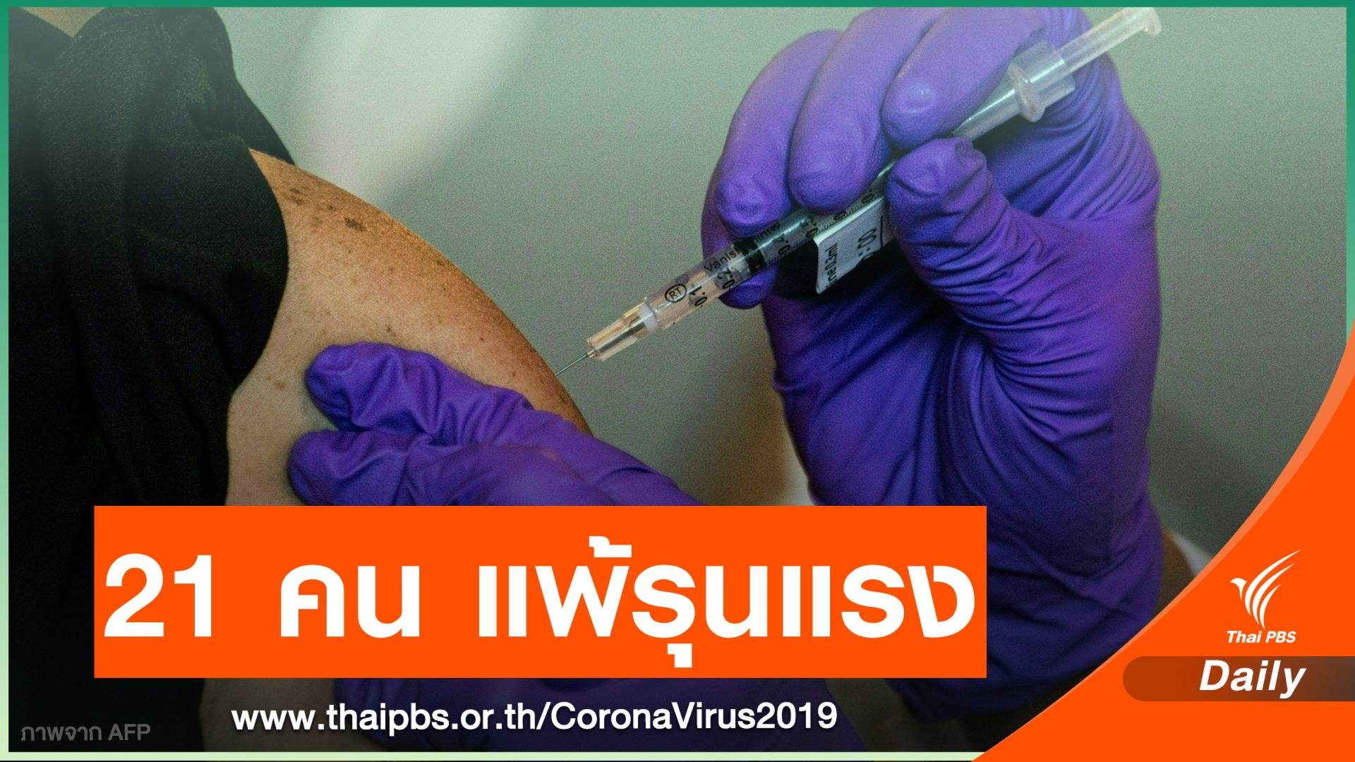 สหรัฐฯ ชี้ผู้ฉีดวัคซีนไฟเซอร์พบผลข้างเคียงกว่า 4,000 คน