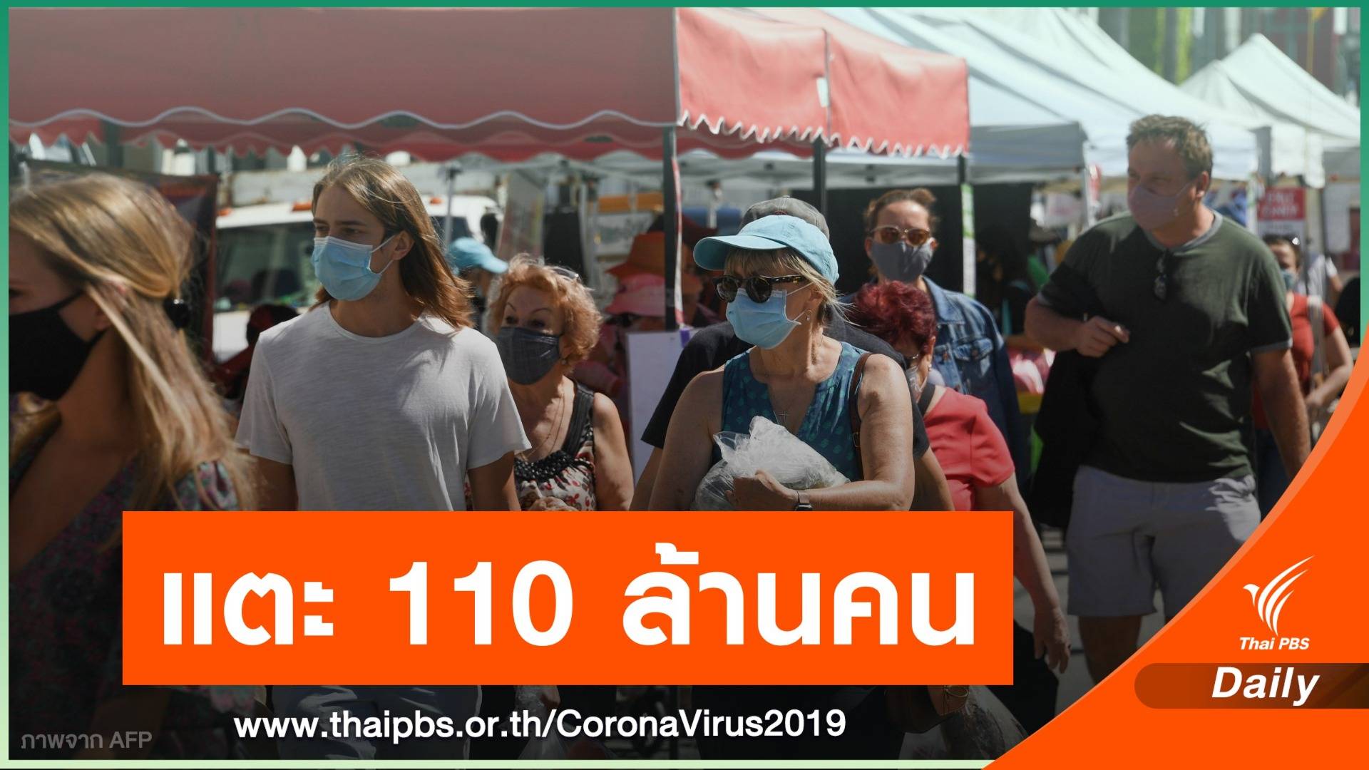 ทั่วโลกติดเชื้อ COVID-19 แตะ 110 ล้านคน