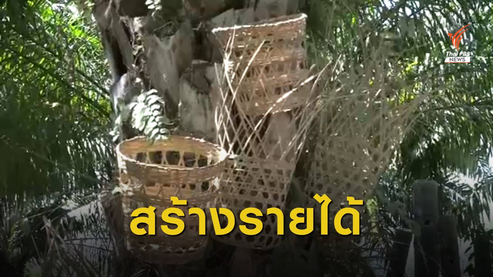 ทางปาล์มน้ำมันที่ไร้ค่าสู่เครื่องจักสานสร้างงาน-รายได้