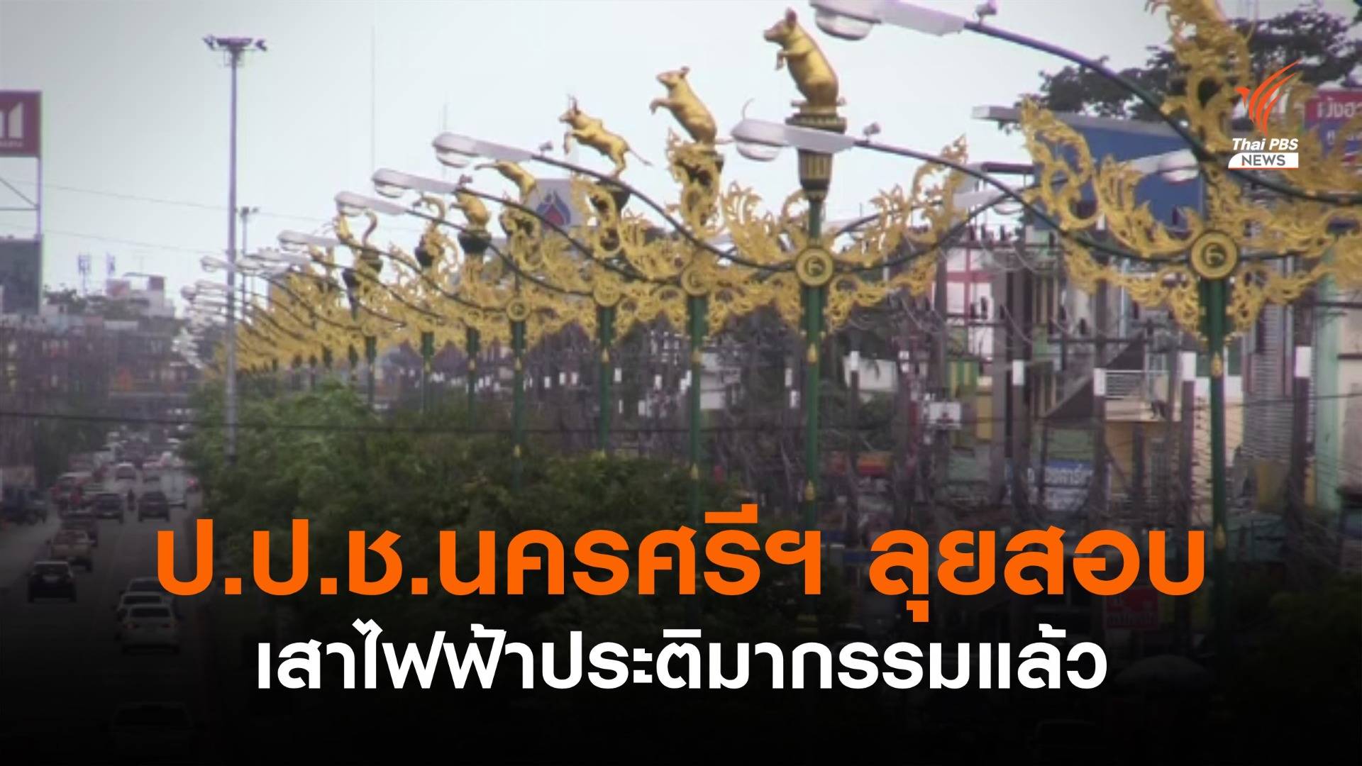 ป.ป.ช.นครศรีฯ ลุยสอบเสาไฟฟ้าประติมากรรมแล้ว