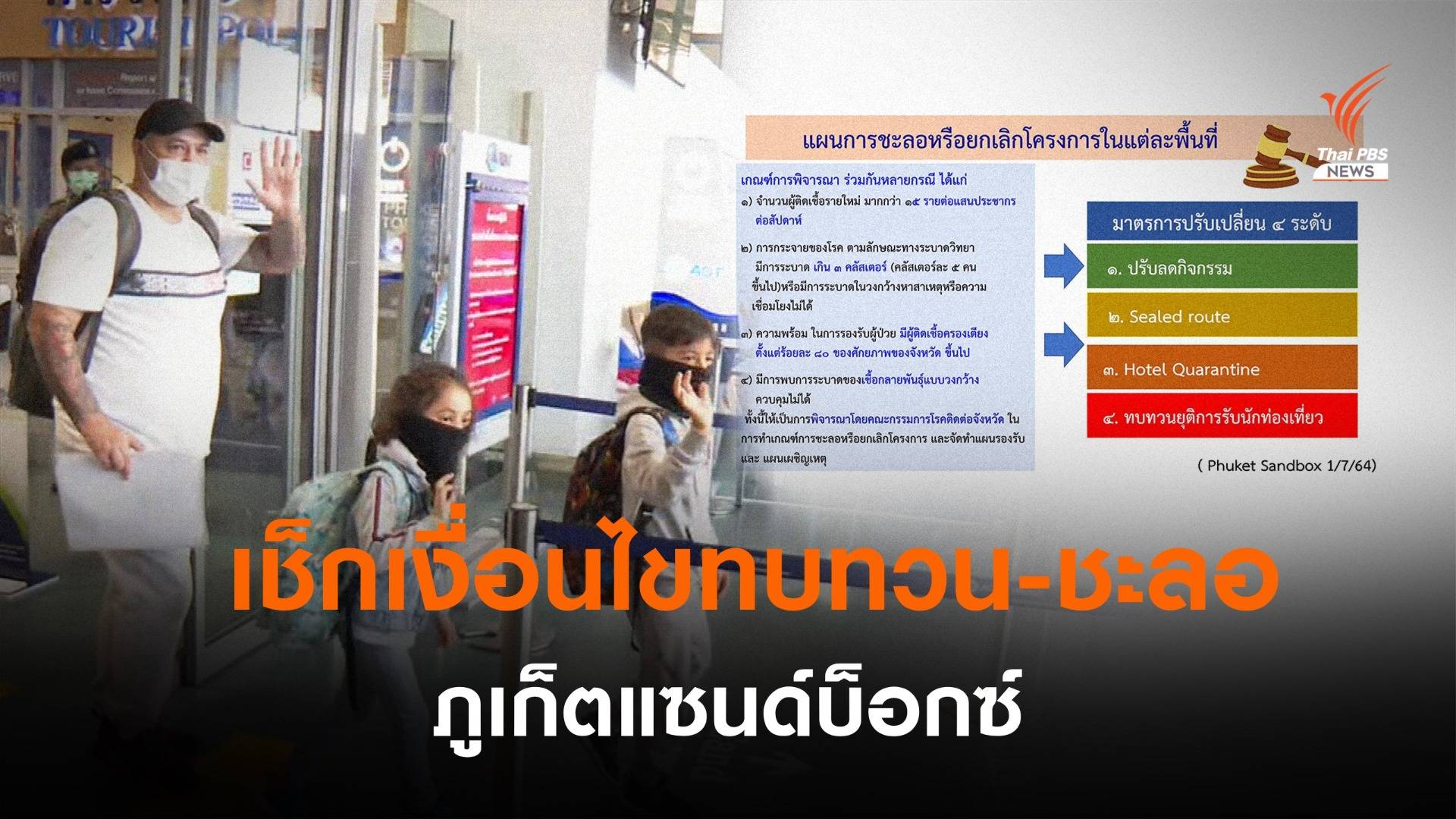 เปิดเงื่อนไข ศบค.ทบทวน-ชะลอ "ภูเก็ตแซนด์บ็อกซ์"