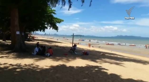 เตือนนักท่องเที่ยวระวังพิษแมงกะพรุนหลอด ชายหาดจอมเทียนเมืองพัทยา