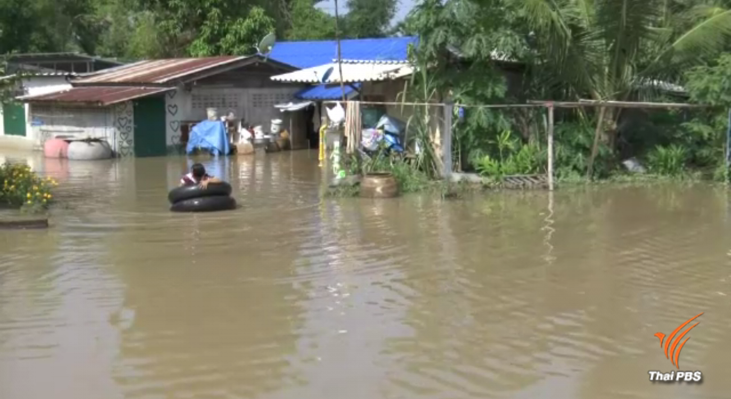 ระดับน้ำแม่น้ำเพชร อ.เมือง จ.เพชรบุรี เริ่มลดลง