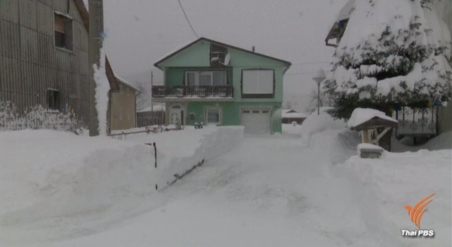 หิมะตกหนักในโครเอเชีย เตือนประชาชนหลีกเลี่ยงออกนอกบ้าน