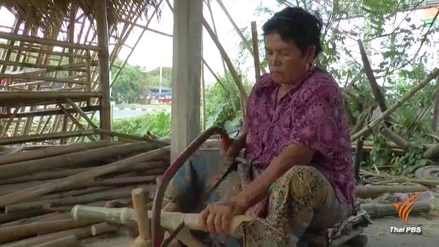 หญิงวัย 63 ปี ทำแคร่ ซุ้มไม้ไผ่ ขายสร้างรายได้เดือนละกว่า 70,000 บาท