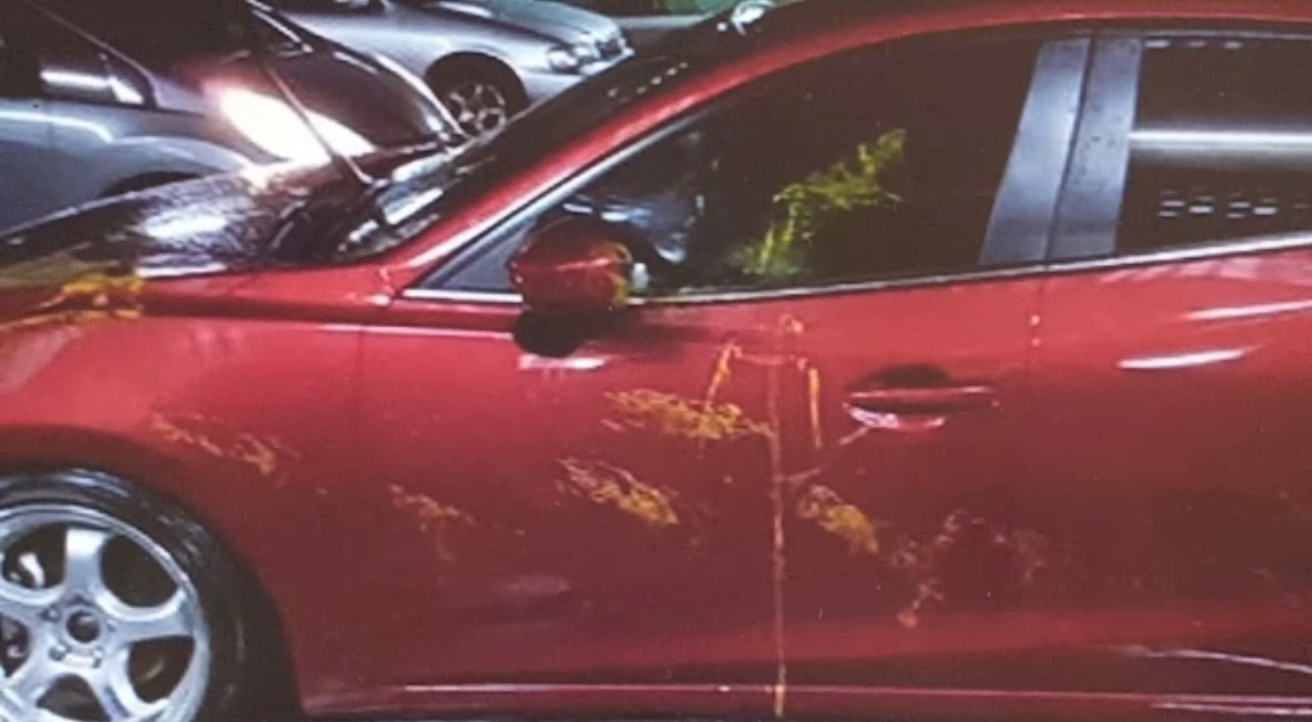 แม่แจ้งความดำเนินคดีคู่กรณีโพสต์ภาพ-ข้อความดูหมิ่น หลังลูกชายใช้สีไปขีดรถยนต์เสียหาย