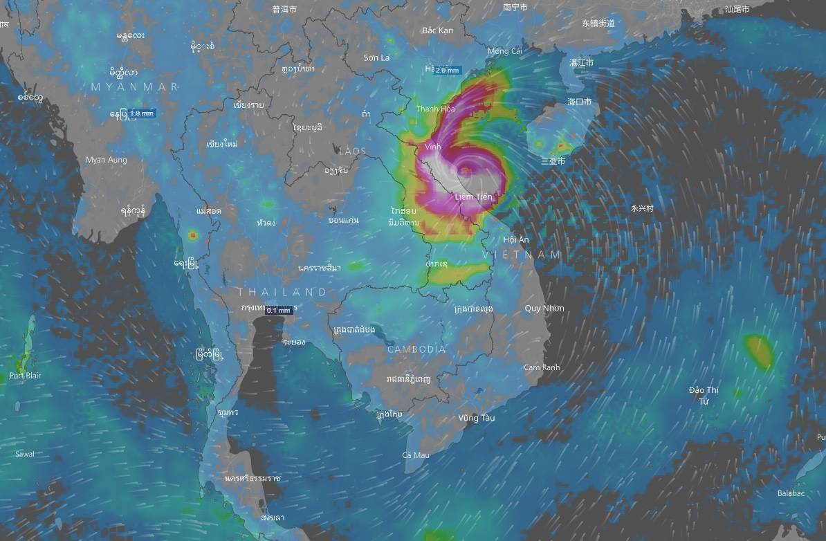 กรมอุตุฯ เตือนพายุทกซูรี ฉบับที่ 9 ส่งผลกระทบไทยมีฝนเพิ่มมากขึ้น