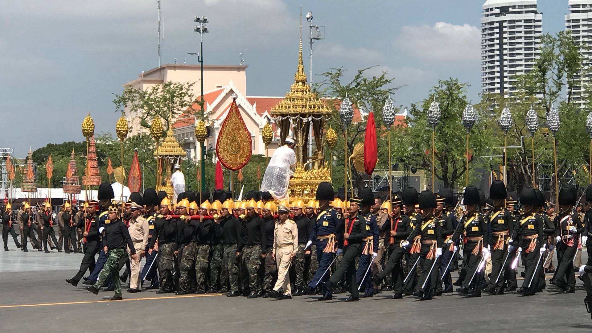 ซ้อมริ้วขบวนพระบรมราชอิสริยยศ พระราชพิธีถวายพระเพลิงพระบรมศพ