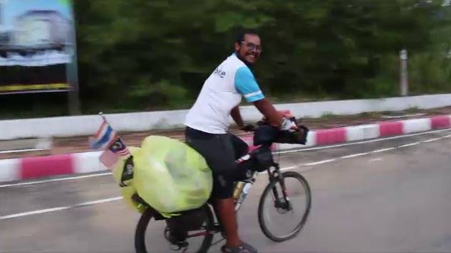 หนุ่มยะลาปั่นตามฝันผ่าน 11 ประเทศอาเซียน กว่า 12,000 กม. ถึงไทย