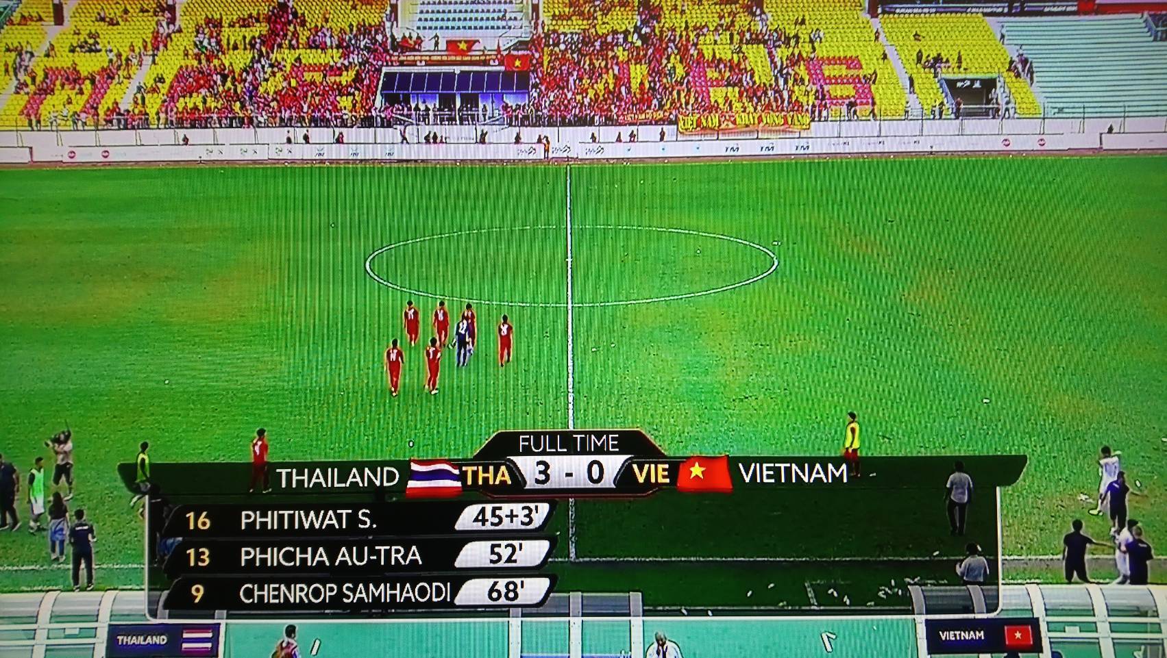 ทีมชาติไทย ถล่ม เวียดนาม 3-0 เข้ารอบรองฯ ฟุตบอลซีเกมส์ 