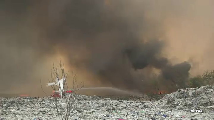 เร่งคุมไฟไหม้บ่อขยะ หวั่นควันเข้าเมืองปากช่อง