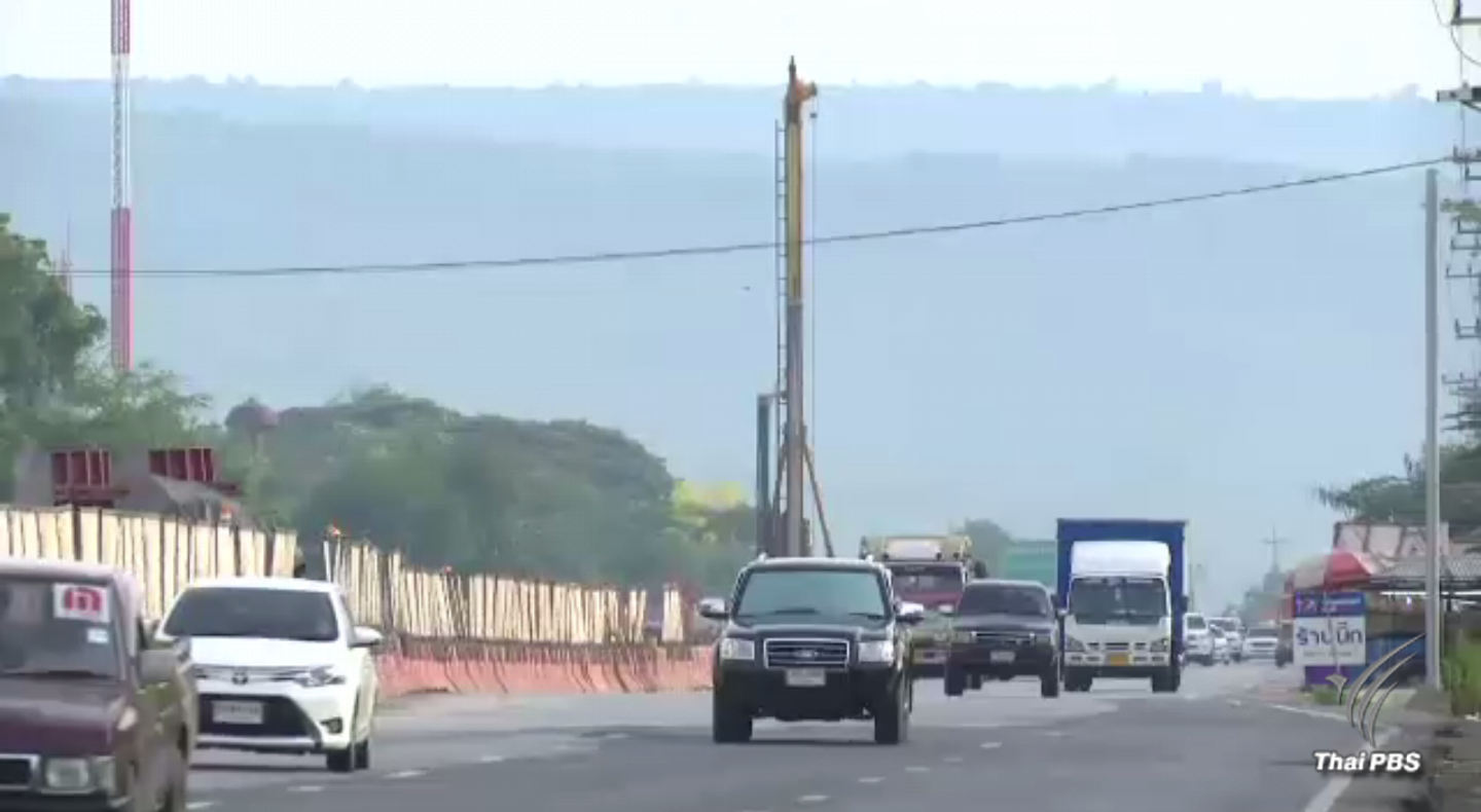 สภาพการจราจรถนนมิตรภาพ จ.นครราชสีมา มีปริมาณรถติดสะสม