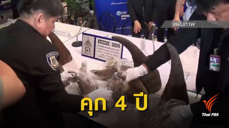 คุก 4 ปี อดีตรองอัยการ-พวก ลักลอบขน "นอแรด" เข้าไทย