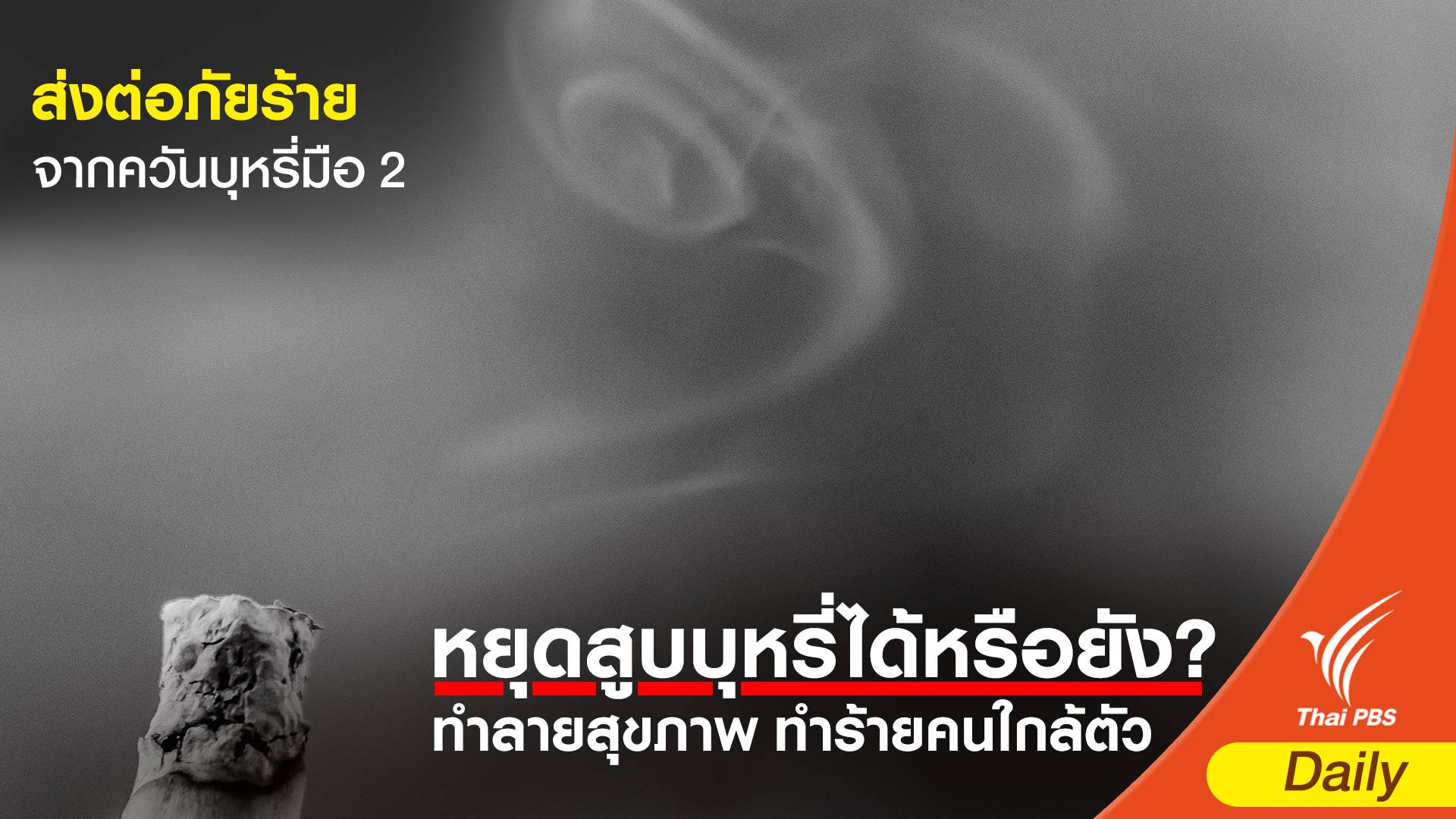 คนไทยกว่า 17 ล้านคน ถูกส่งต่อภัยร้ายจากควันบุหรี่มือ 2