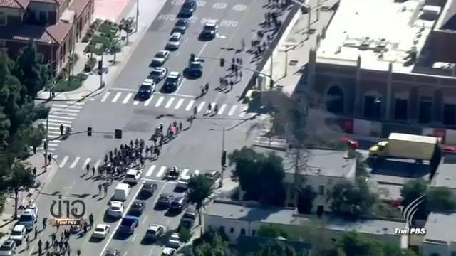 ชาวอเมริกันในหลายเมืองชุมนุมต้าน "ทรัมพ์" เป็นประธานาธิบดี