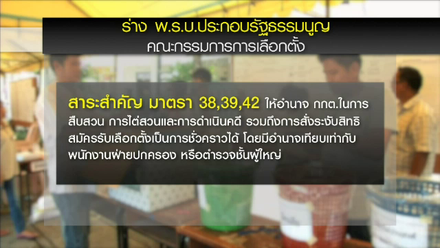 เปิดร่างกฎหมายลูก กกต.เพิ่มอำนาจมากขึ้น-ยุบ กกต.จังหวัด