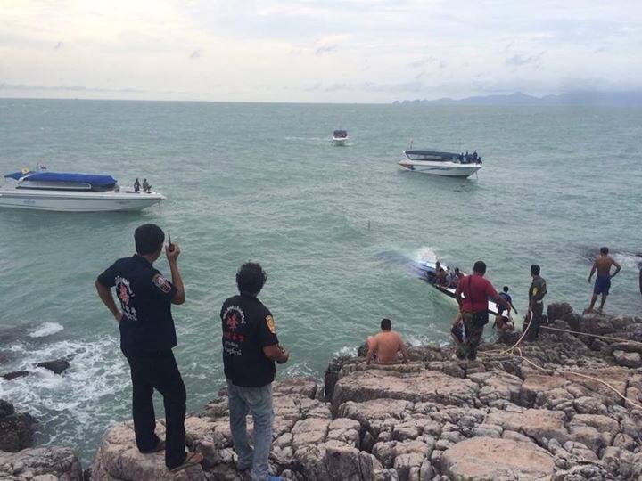 เรือสปีดโบทล่มบริเวณแหลมกากีใกล้เกาะสมุย จ.สุราษฎร์ธานี เสียชีวิต 2 คน