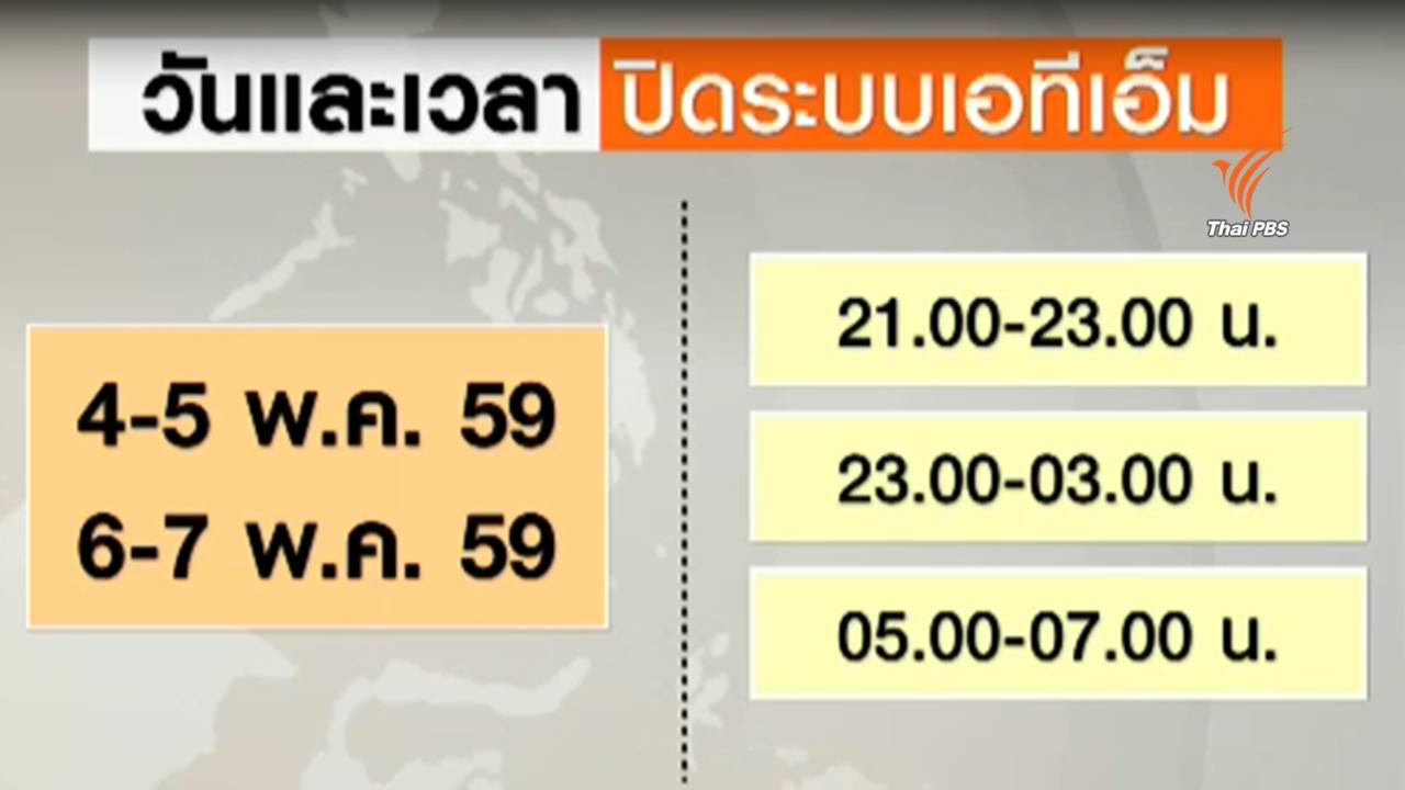 ธนาคารปิดระบบปรับปรุงเอทีเอ็ม พร้อมใช้ชิปการ์ด 16 พ.ค.นี้