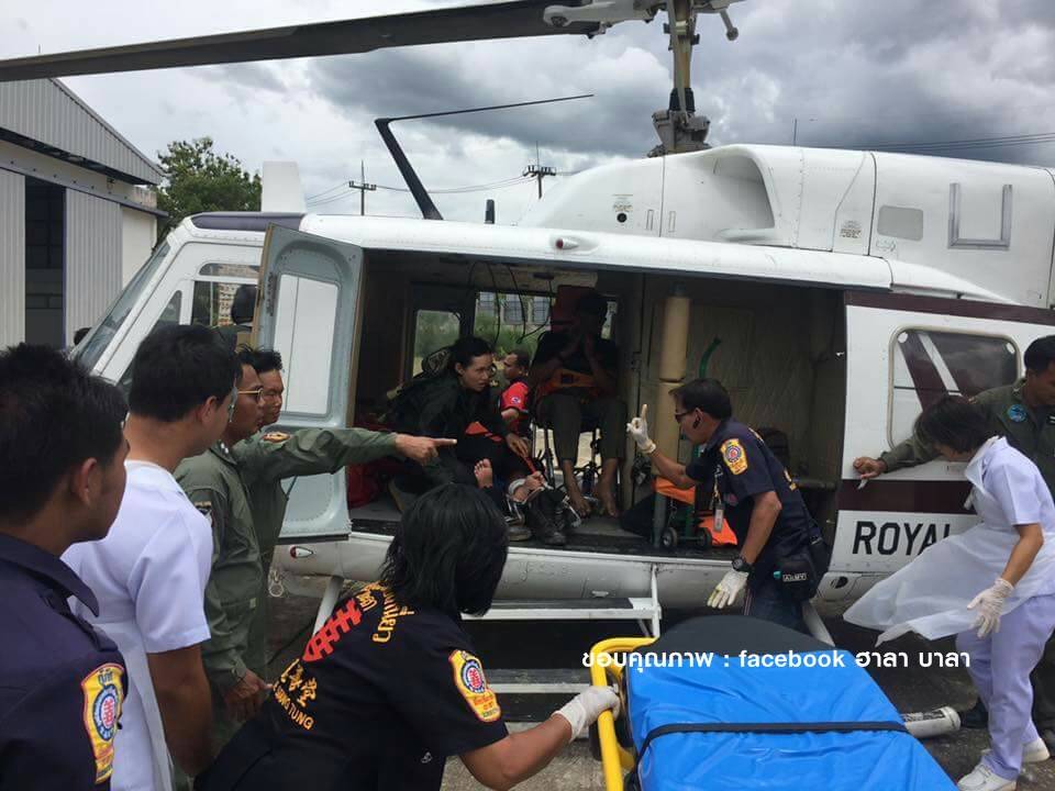 นำตัวนักบิน-ช่างเครื่อง ฮ.ตำรวจตกที่เบตง ส่ง รพ.ยะลา