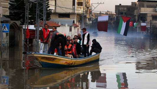 เกิดน้ำท่วมรุนแรงในเขตฉนวนกาซ่าของชาวปาเลสไตน์