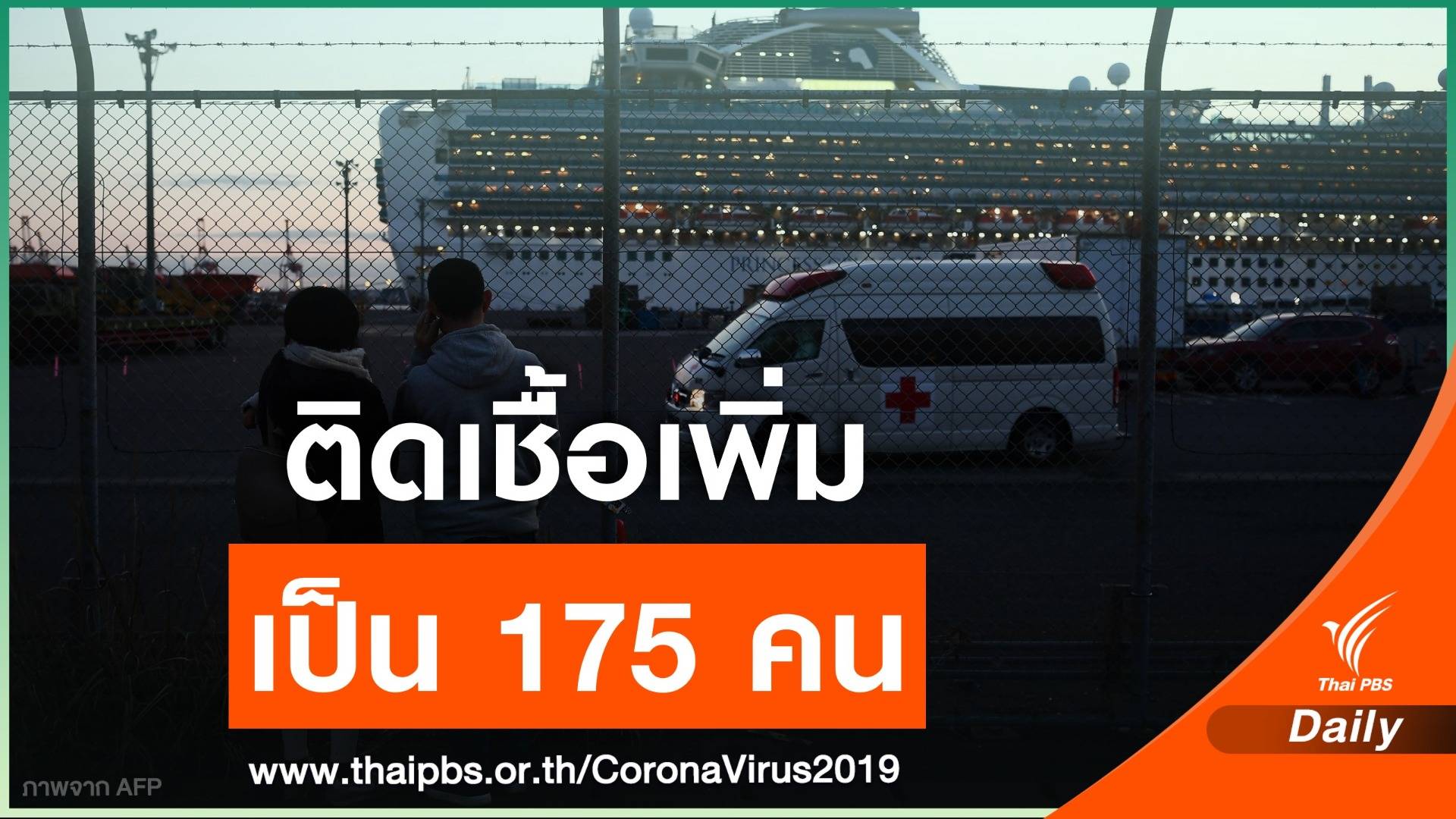 ญี่ปุ่น พบผู้ติดเชื้อไวรัสโคโรนาบนเรือสำราญใหม่ 40  คน