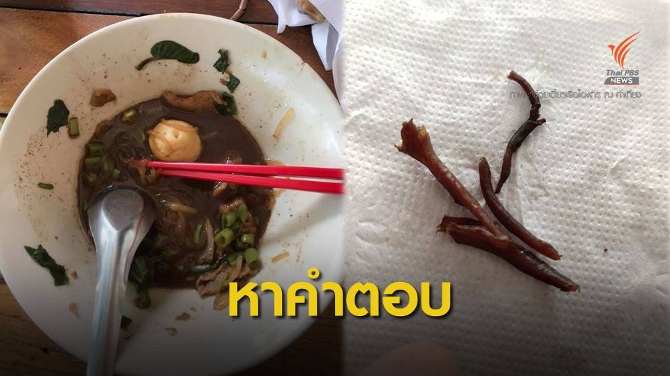 ไขปม "หางปริศนา" โผล่ในชามก๋วยเตี๋ยวเรือ