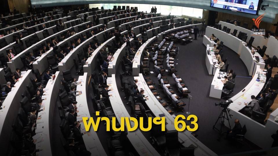 สภาฯ ผ่านงบปี 63 วงเงิน  3.2 ล้านล้านบาท