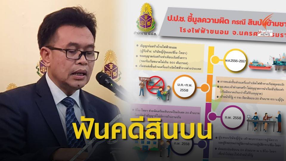 ป.ป.ช. ฟัน 4 จนท.รัฐ -ซิโนไทย คดีสินบนข้ามชาติโรงไฟฟ้าขนอม