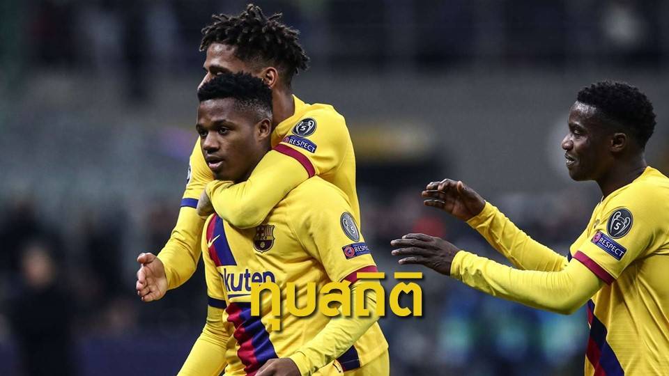 "อันซู ฟาติ" ทำสถิติยิงประตูอายุน้อยที่สุดในยูฟ่าแชมเปี้ยนลีก