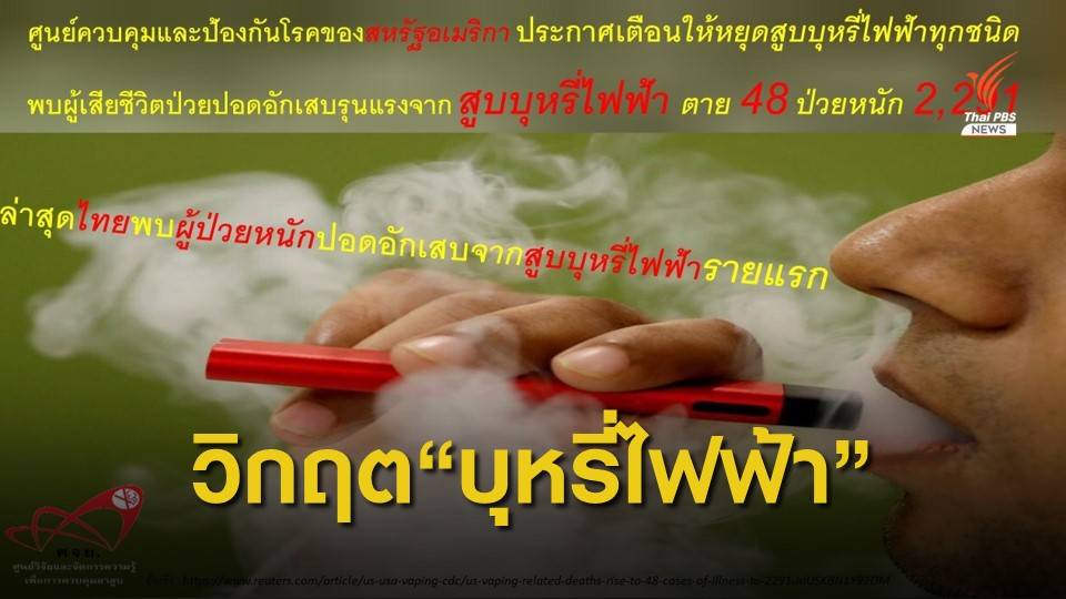 วิกฤตสุขภาพเยาวชนไทย จากภัยบุหรี่ไฟฟ้า