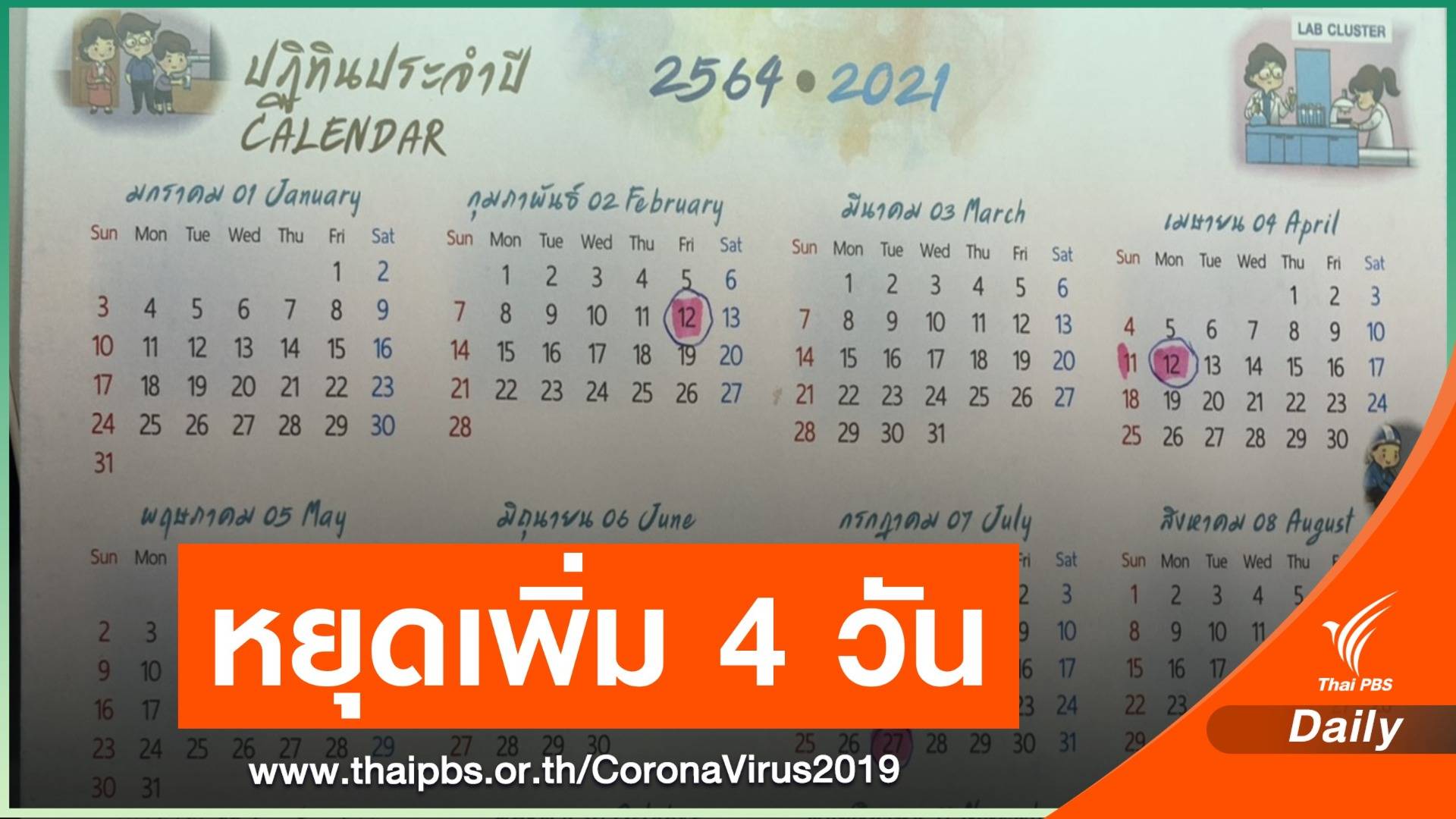 ข่าวดี! ครม.เคาะวันหยุดพิเศษปี' 64 เพิ่ม 4 วัน