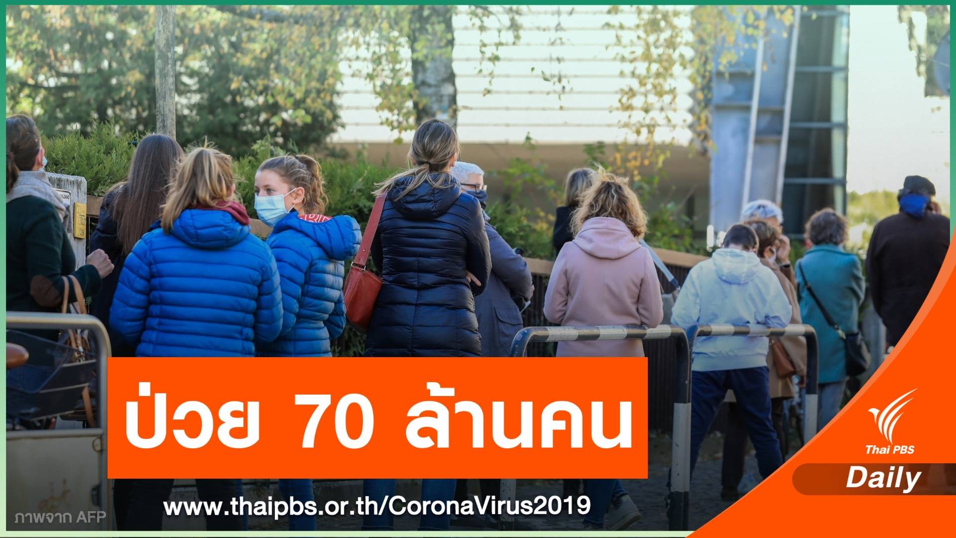 ทั่วโลกติดเชื้อ COVID-19 แตะ 70 ล้านคน