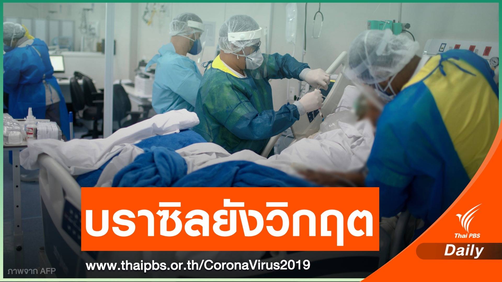 บราซิลป่วย COVID-19 เพิ่มสูงสุด วันเดียวเฉียด 35,000 คน