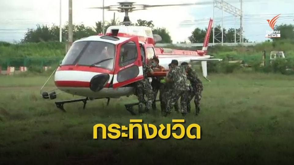 กระทิงเขาใหญ่ขวิด "นักวิจัยนกเงือก" นำขึ้น ฮ.ส่ง รพ.