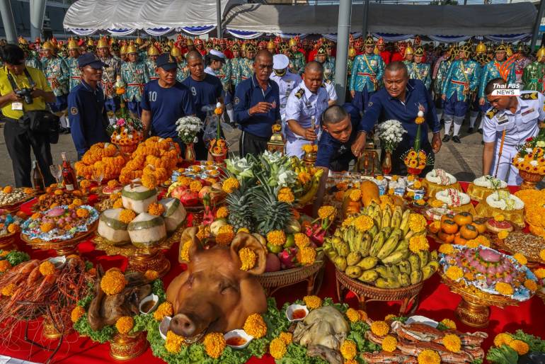 พิธีบวงสรวงไหว้แม่ย่านางเรือพระราชพิธี ก่อนการจัดขบวนพยุหยาตราตราทางชลมารค 27 ต.ค.2567